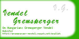 vendel gremsperger business card